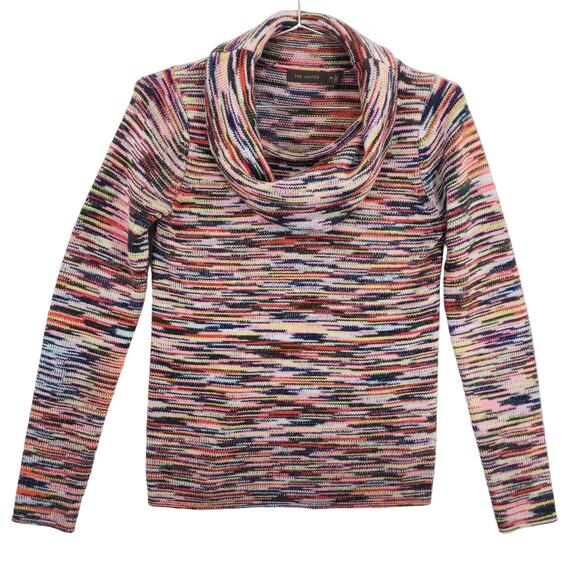 The Limited Sweater Womens Extra Small Multicolor Marled Cowl Neck Knit Pullover - Picture 1 of 12